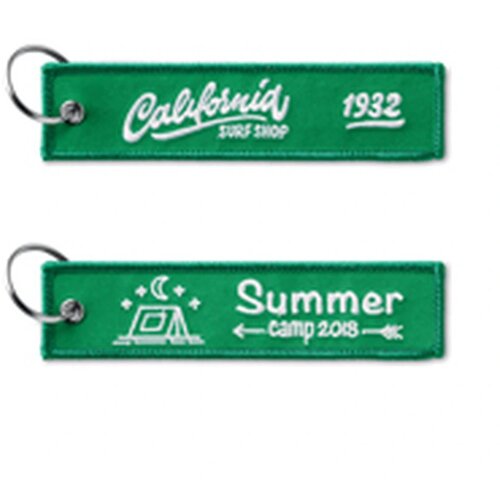 Geborduurde key tag