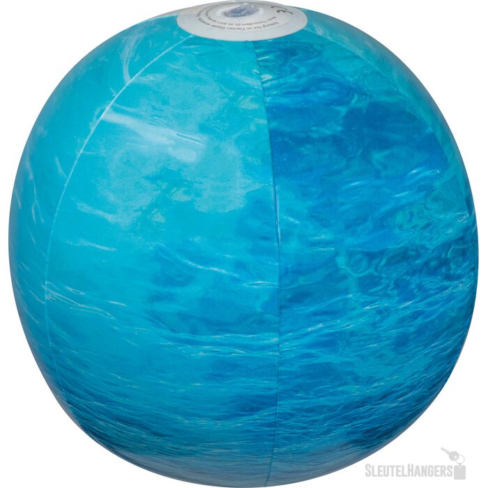 Strandbal met zeemotief (Ø 26 cm) Turquoise