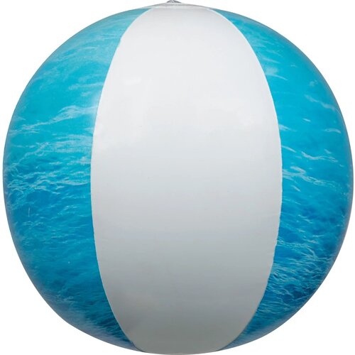 Strandbal met zeemotief (Ø 26 cm) Turquoise