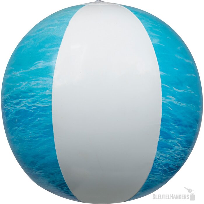 Strandbal met zeemotief (Ø 26 cm) Turquoise