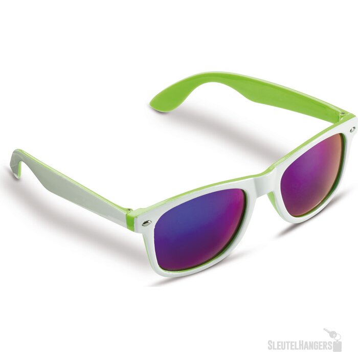 Zonnebril Jeffrey UV400 wit / licht groen
