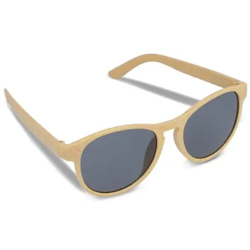 Eco zonnebril met hip design Geel