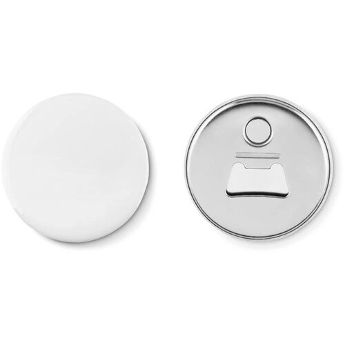 Koelkastmagneet en flesopener Pin opener mat zilver