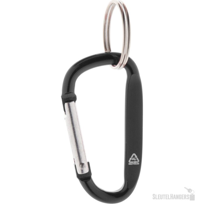 Gerecyclede Aluminium Karabijnhaak Zwart