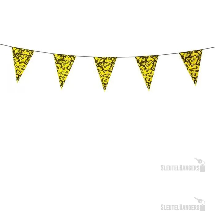 Papieren wimpellijn met puntvlaggetjes