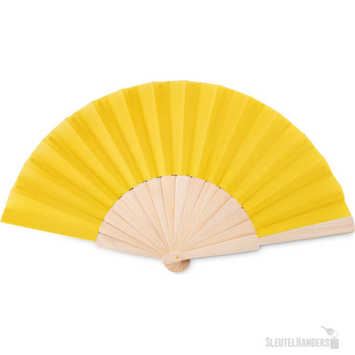 Houten waaier Geel