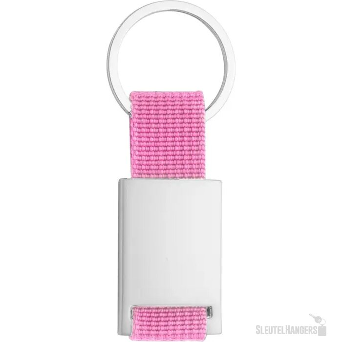 Sleutelhanger Met Polyester Koord Roze