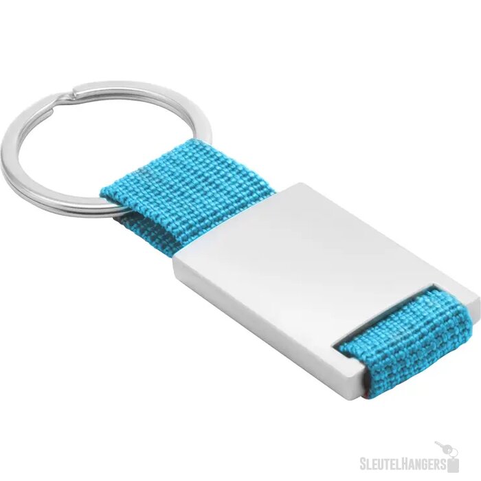 Sleutelhanger Met Polyester Koord Lichtblauw