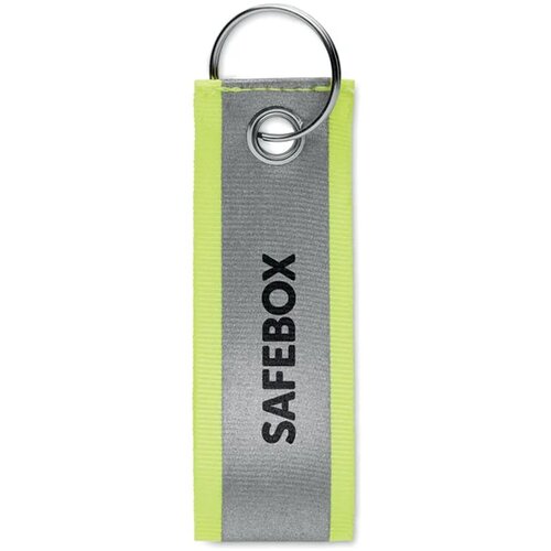 Reflecterende Polyester Sleutelhanger Geel