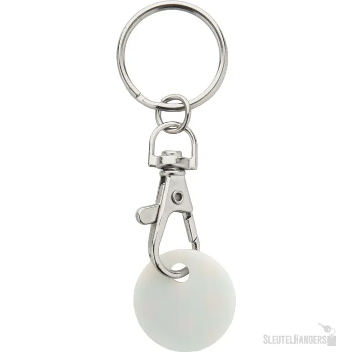 Plastic Winkelwagenmuntje Wit