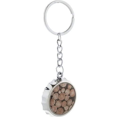 Kroonkurk Sleutelhanger Met Opener Zilver