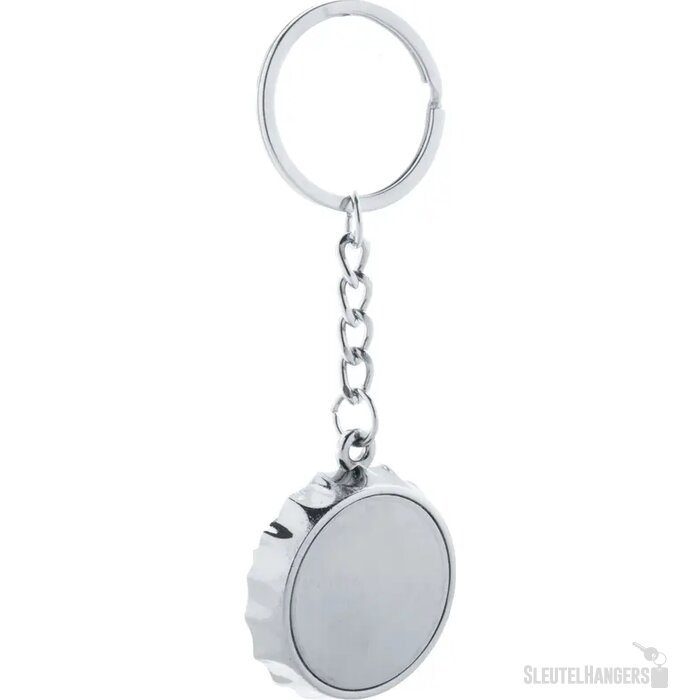 Kroonkurk Sleutelhanger Met Opener Zilver