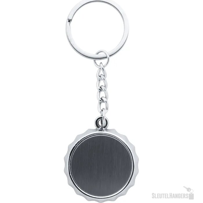 Kroonkurk Sleutelhanger Met Opener Zilver