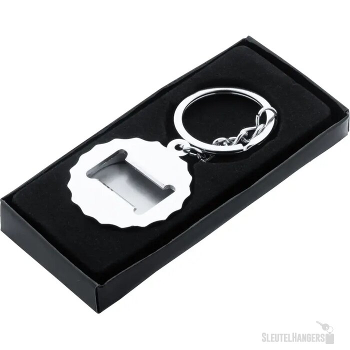 Kroonkurk Sleutelhanger Met Opener Zilver