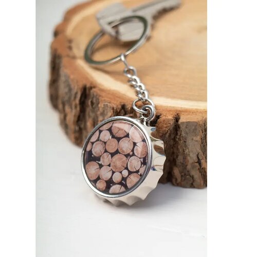 Kroonkurk Sleutelhanger Met Opener Zilver