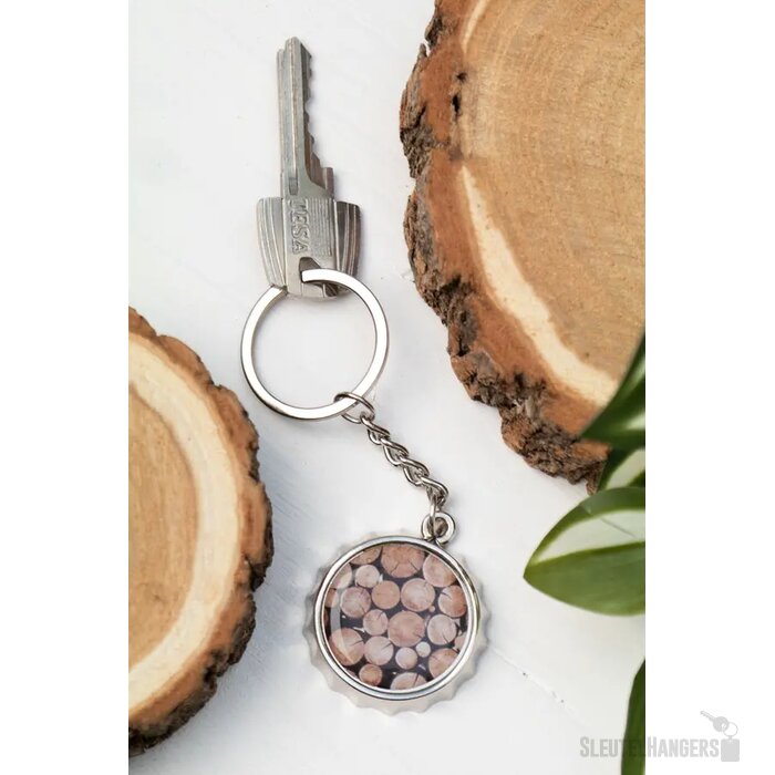 Kroonkurk Sleutelhanger Met Opener Zilver