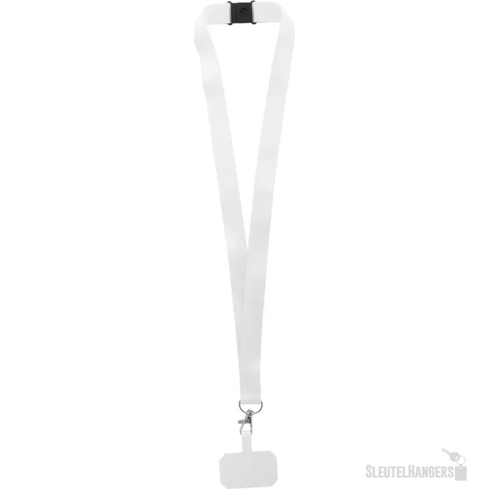 Custom Made Lanyard Telefoonkoord Wit