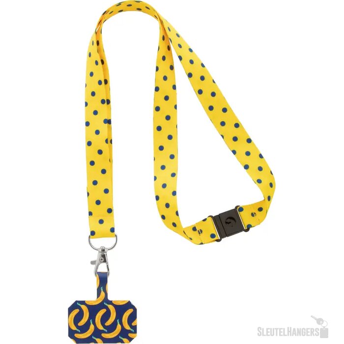 Custom Made Lanyard Telefoonkoord Wit