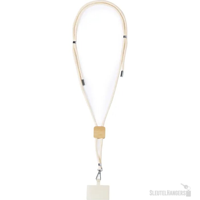 Keycord Met Mobiele Houder Naturel