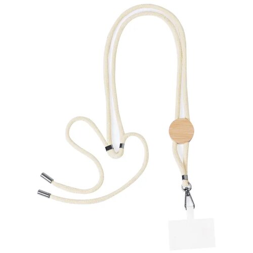 Keycord Met Mobiele Houder Naturel