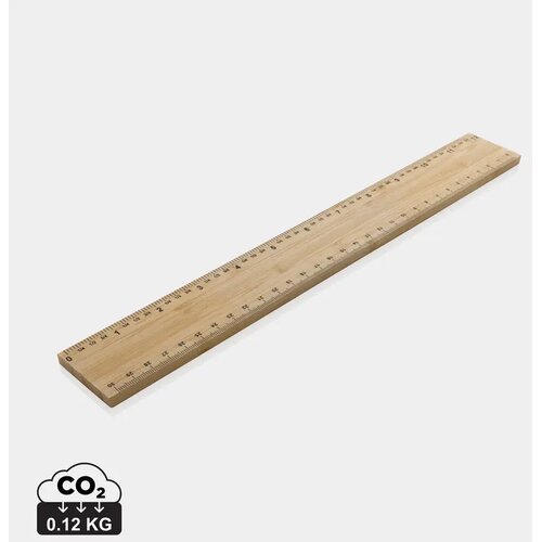 Extra dikke dubbelzijdige bamboe liniaal (30 cm) Bruin