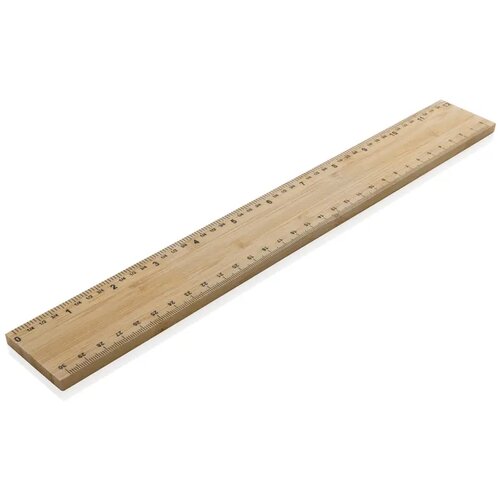 Extra dikke dubbelzijdige bamboe liniaal (30 cm) Bruin