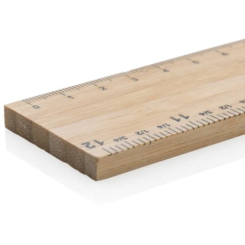 Extra dikke dubbelzijdige bamboe liniaal (30 cm) Bruin