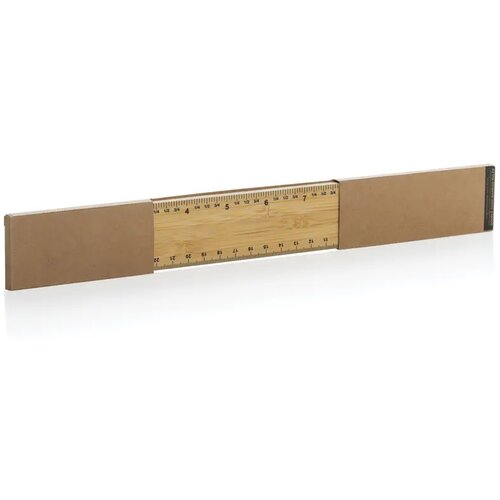 Extra dikke dubbelzijdige bamboe liniaal (30 cm) Bruin