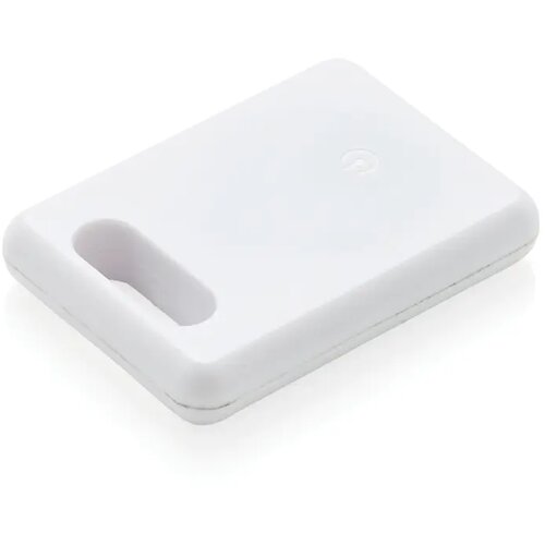 Vierkante tracker sleutelhanger Wit