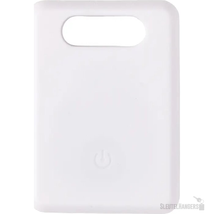 Vierkante tracker sleutelhanger Wit