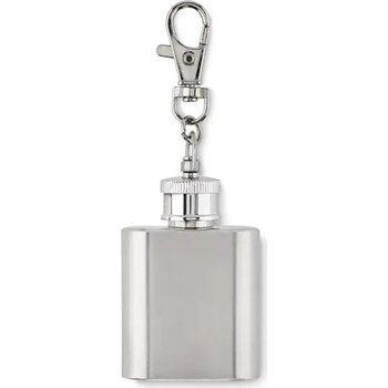 Sleutelhanger heupfles Hippy zilver