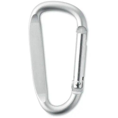 Aluminium karabijnhaak sleutelhanger Zilver