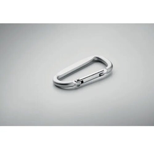Aluminium karabijnhaak sleutelhanger Zilver
