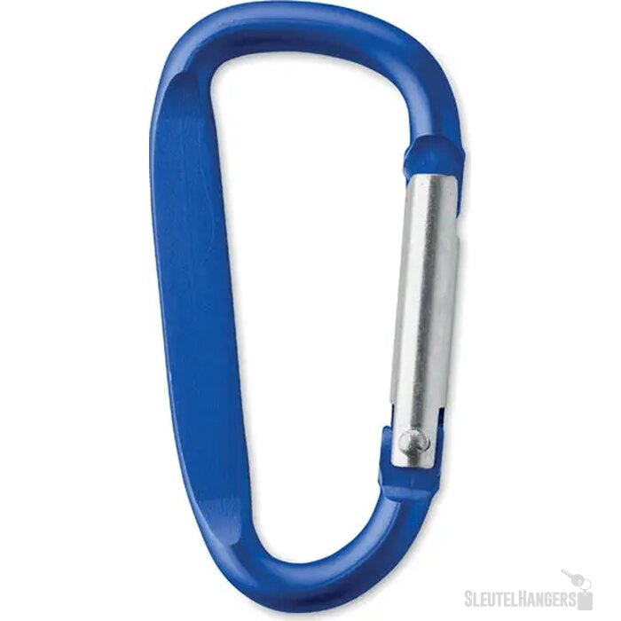Aluminium karabijnhaak sleutelhanger Blauw