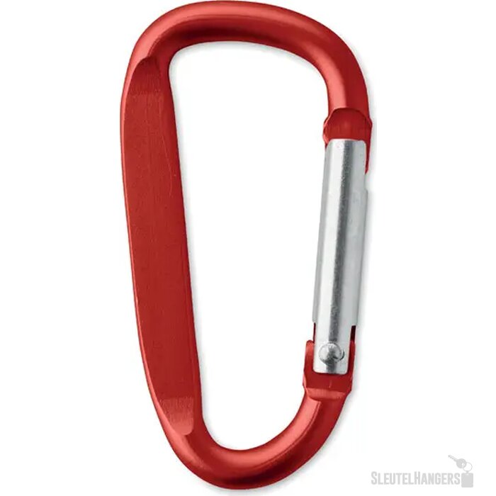 Aluminium karabijnhaak sleutelhanger Rood