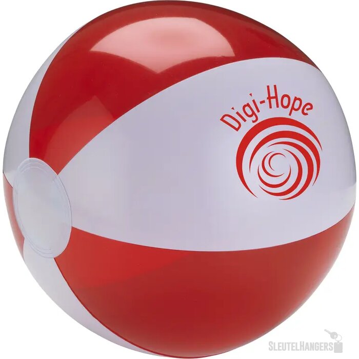 Opblaasbare strandbal (Ø 24 cm) Wit/Rood