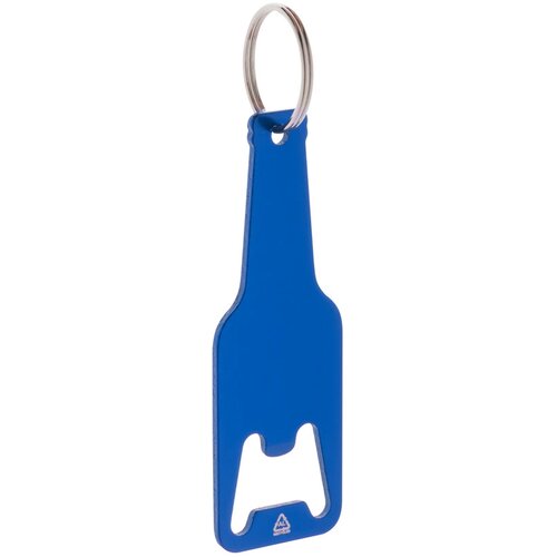Flesvormige Flesopener Met Sleutelring Blauw