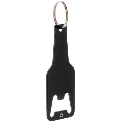 Flesvormige Flesopener Met Sleutelring Zwart
