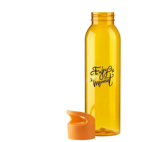 Kunststof Waterfles Met Schroefdop (650 Ml) Oranje