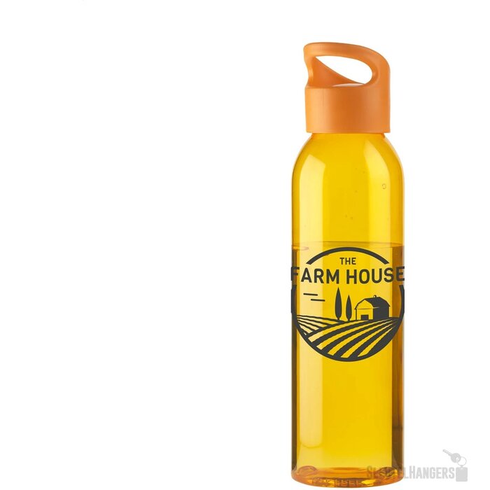 Kunststof Waterfles Met Schroefdop (650 Ml) Oranje
