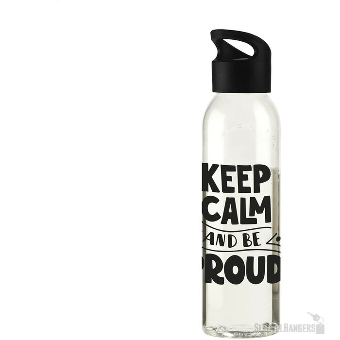 Kunststof Waterfles Met Schroefdop (650 Ml) Transparant/Zwart