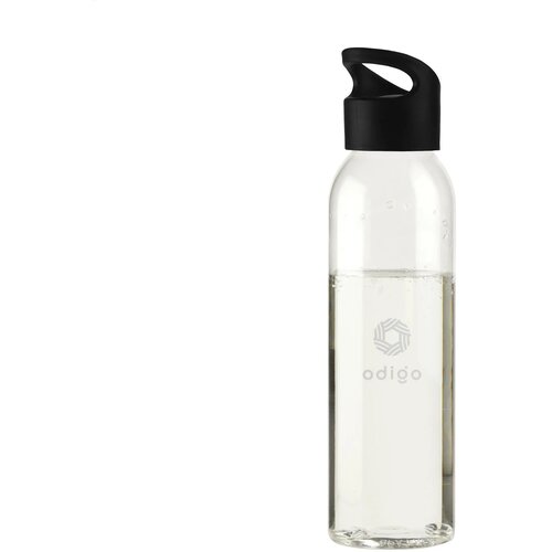 Kunststof Waterfles Met Schroefdop (650 Ml) Transparant/Zwart