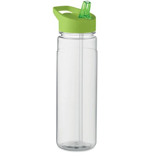 RPET waterfles met rietje (650 ml) Limoengroen