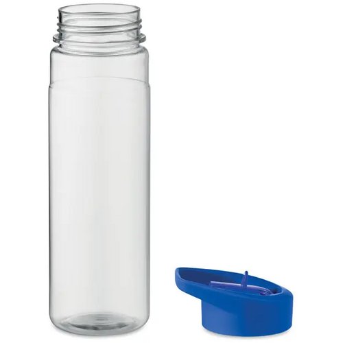 RPET waterfles met rietje (650 ml) Kobaltblauw