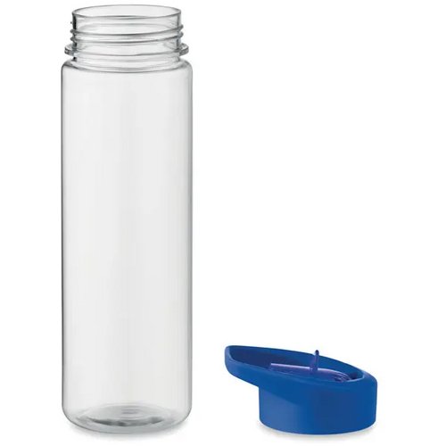 RPET waterfles met rietje (650 ml) Kobaltblauw