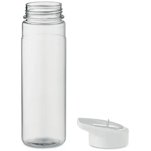 RPET waterfles met rietje (650 ml) Wit