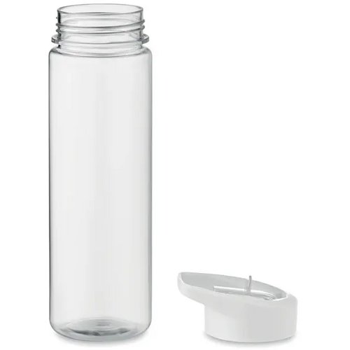 RPET waterfles met rietje (650 ml) Wit