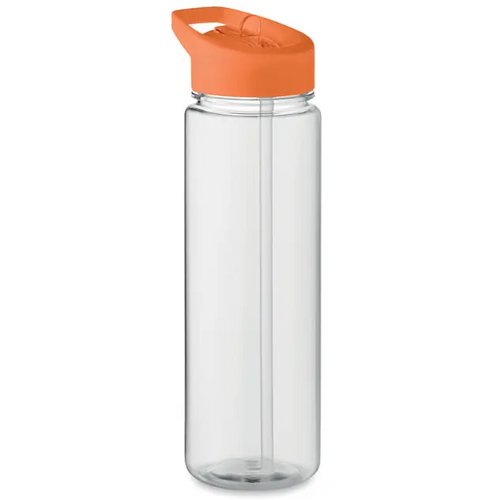 RPET waterfles met rietje (650 ml) Oranje