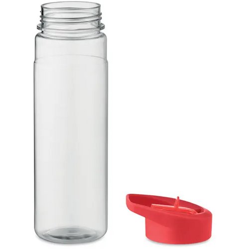RPET waterfles met rietje (650 ml) Rood