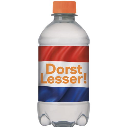 Flesje bronwater met draaidop (330 ml) Oranje